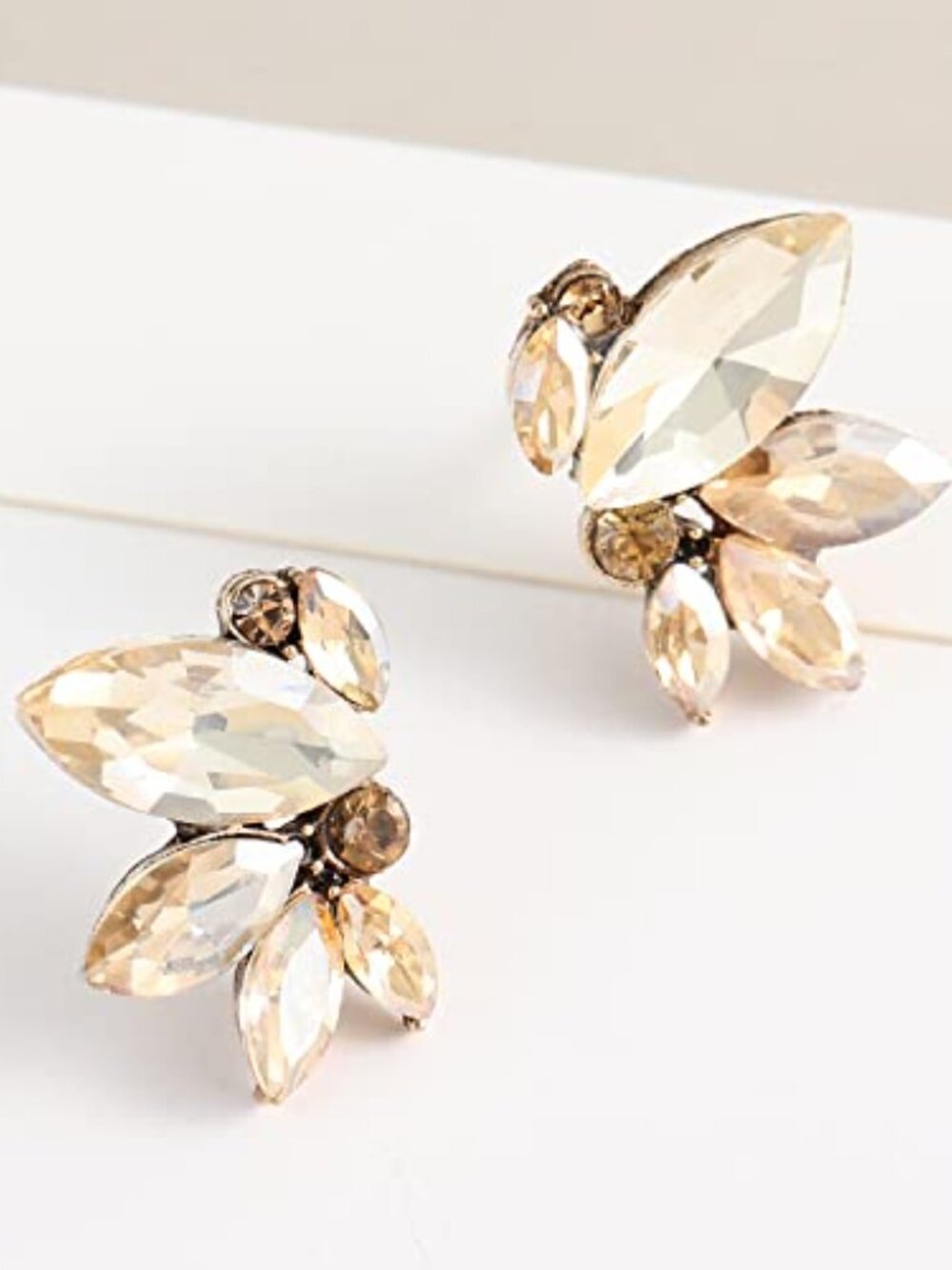 Sparkly Rhione Drop Ear Dainty Faux Crystal‎ Ear Studs for Women Wedding Prom